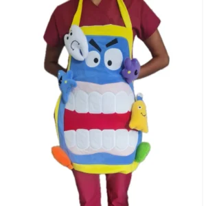 Tablier avec bouche et microbes