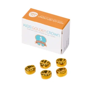 Couronnes en Acier dorées Enfants x5